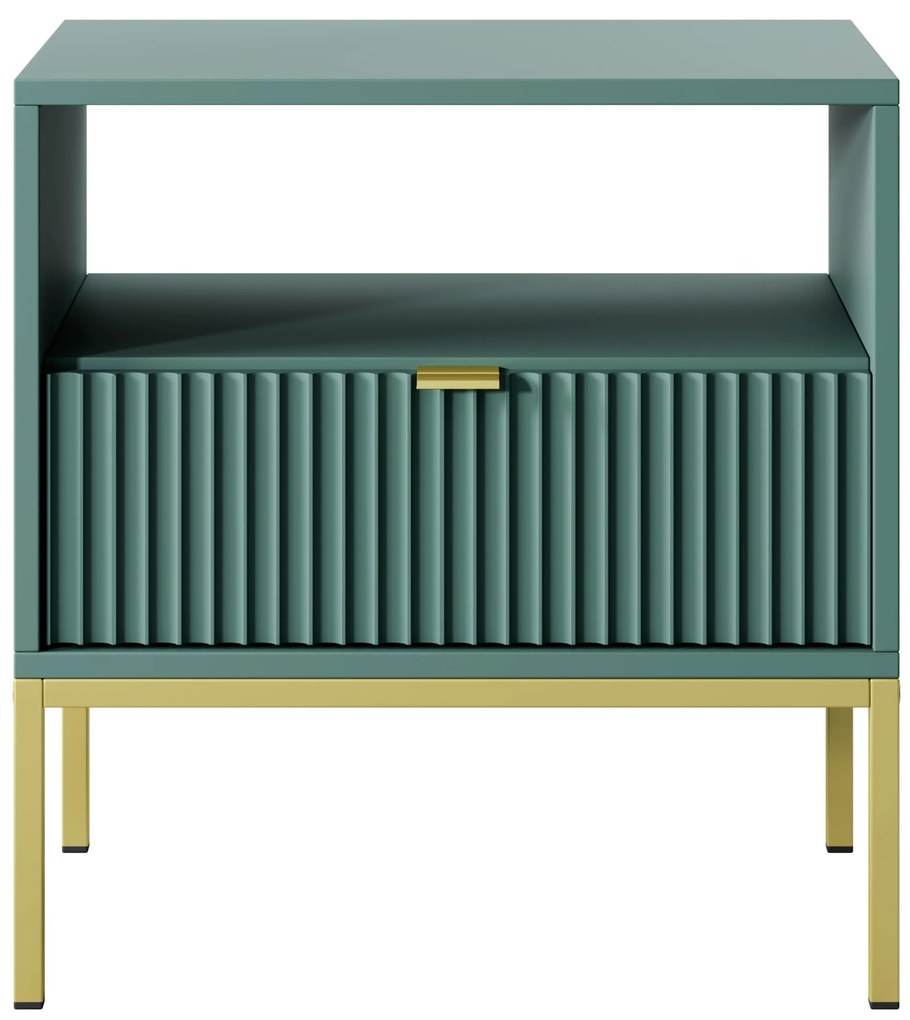 Lh-homefurniture Κομοδίνο Nova Πράσινο +χρυσό 54x56x39cm P_Nova_11_Lab_g