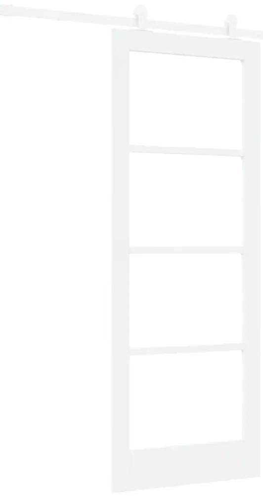 vidaXL Συρόμενη Πόρτα ORKDAL Λευκό 78 x 202 εκ. Ξύλο και μέταλλο
