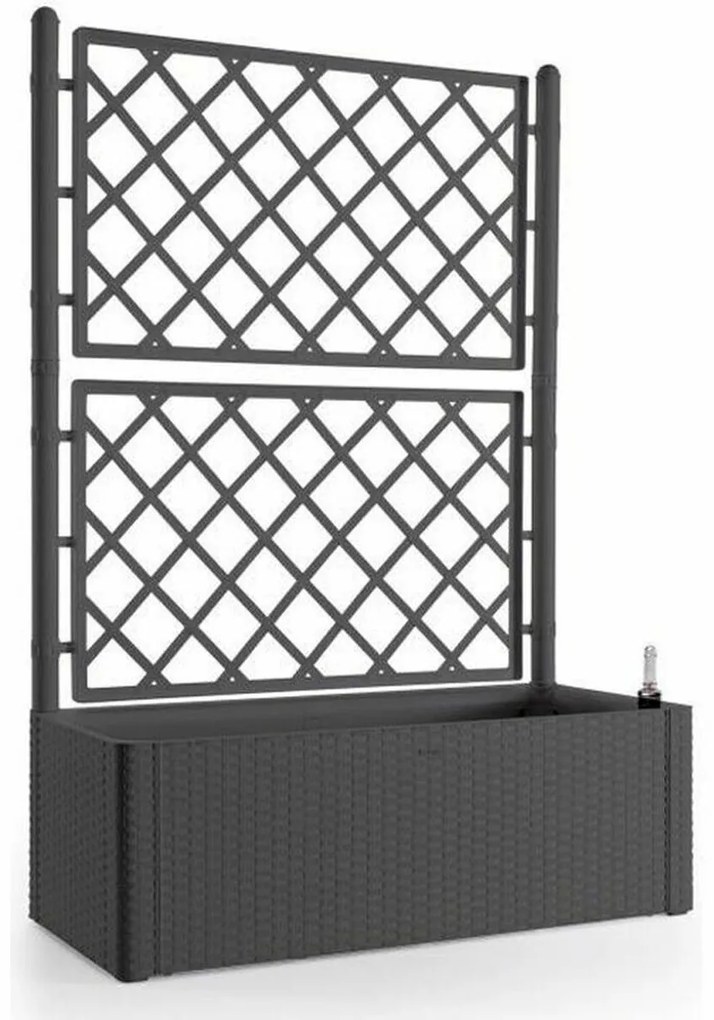 Αυτοποτιζόμενο Φυτευτή Stefanplast Natural Deluxe Ορθογώνιο Ανθρακί 100 x 43 x 142 cm