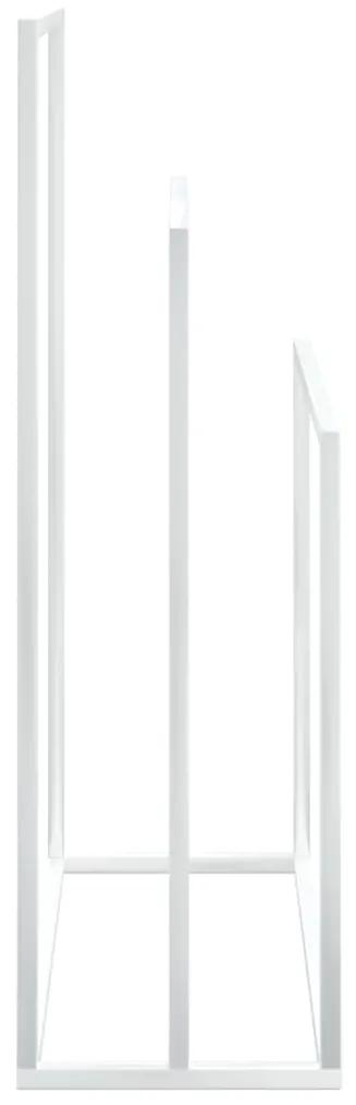 vidaXL Κρεμάστρα για Πετσέτες Ανεξάρτητη Λευκή 48x24x79 εκ. Σιδερένια