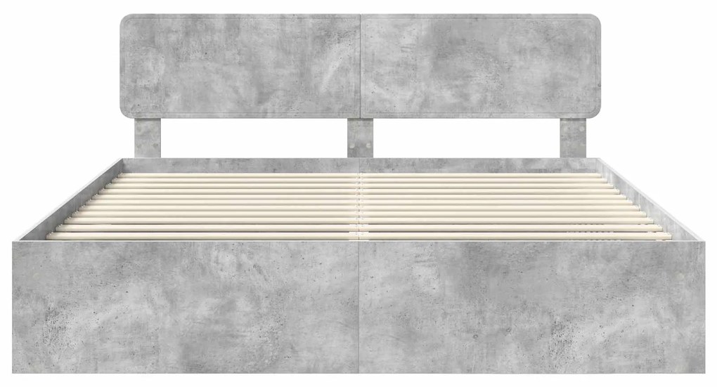 vidaXL Σκελετός Κρεβατιού Σκυρόδεμα 180 x 200 cm Στερεά ξυλεία πεύκου