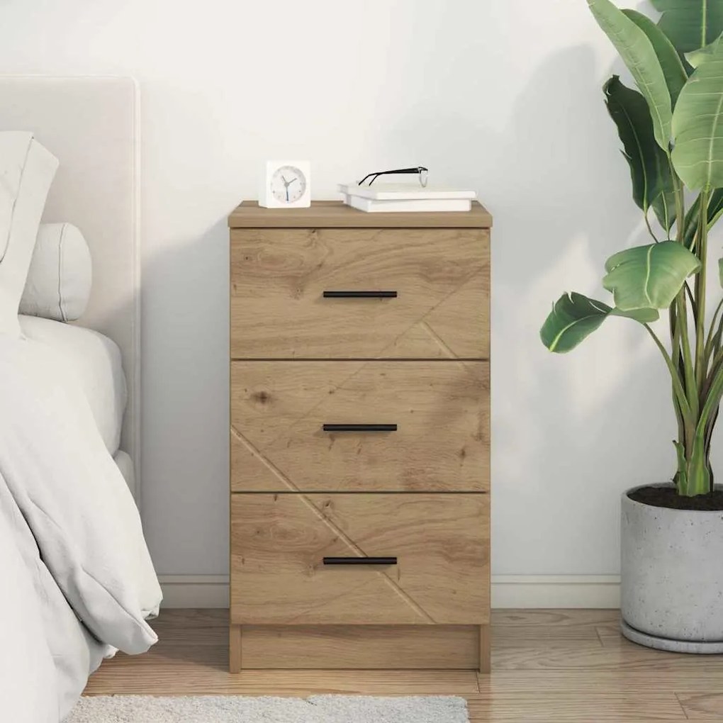 vidaXL Κομοδίνο artisan δρυς 38 x 38 x 66 εκ Επεξεργασμένο ξύλο