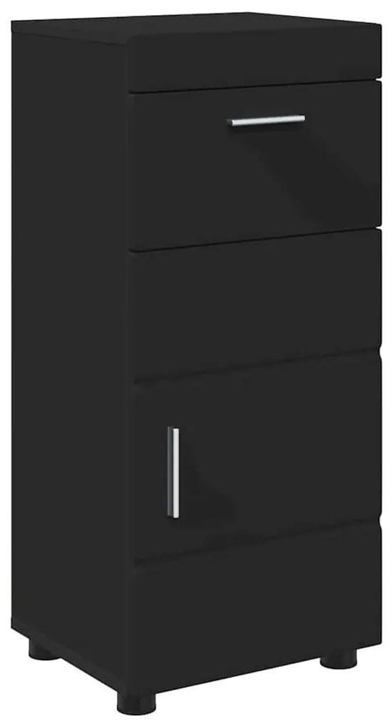 vidaXL Ντουλάπι Μπάνιου με αποθήκευση TULUM Μαύρο 37 x 31.5 x 82 εκ