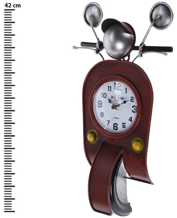 Επιτραπέζιο ρολόι σε design scooter Y36300140 Σιδερένιο, 22x9x42cm