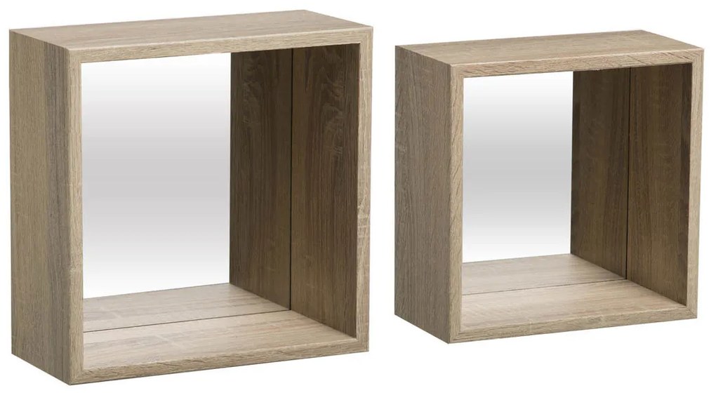 Ράφια Τοίχου (Σετ 2τμχ) Με Καθρέφτη F-V Mirror Cube 173680