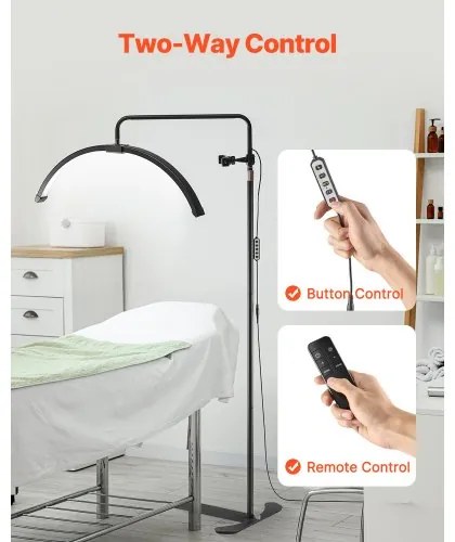 Half Moon Light for Esthetician 26inch Dimmable LED Floor Lamp Lash Light Arched