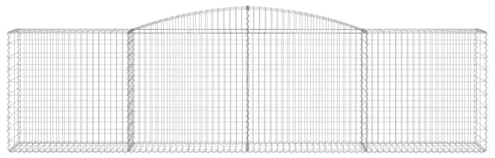 vidaXL Συρματοκιβώτια Τοξωτά 10 τεμ. 400x50x100/120 εκ. Γαλβαν. Ατσάλι