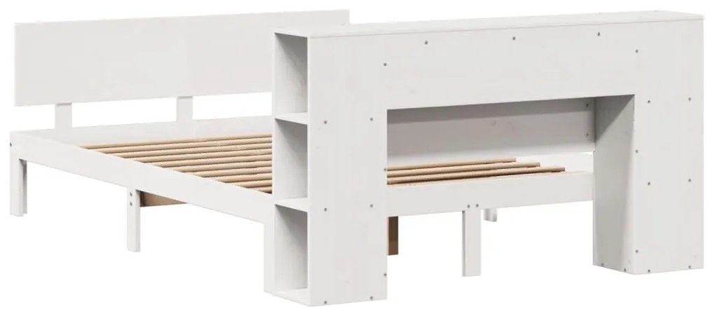 vidaXL Κρεβάτι Βιβλιοθήκη Χωρίς Στρώμα 120x200 εκ Μασίφ Ξύλο Πεύκο