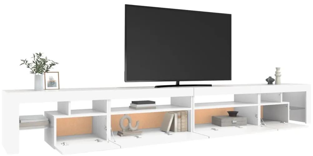 vidaXL Έπιπλο Τηλεόρασης με LED Λευκό 290 x 36,5 x 40 εκ.