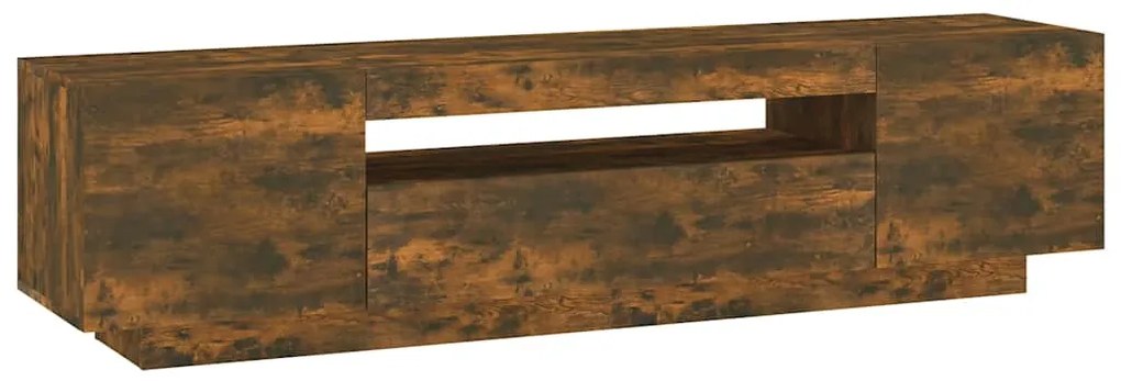 vidaXL Έπιπλο Τηλεόρασης με LED Καπνιστή Δρυς 160x35x40 εκ.