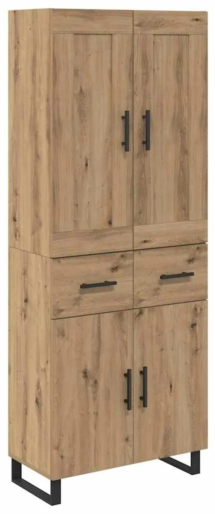 vidaXL Highboard Artisan Oak 69,5 x 34 x 180 εκ. Επεξεργασμένο ξύλο
