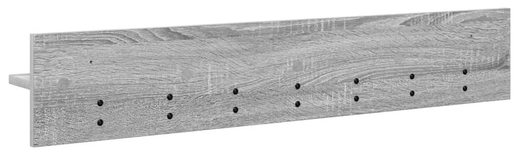 vidaXL Τοίχου Κρεμάστρα με ράφι Γκρι sonoma 100 x 10.5 x 18 εκ