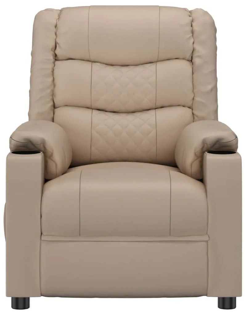 vidaXL Πολυθρόνα Ανακλινόμενη Καπουτσίνο από Συνθετικό Δέρμα