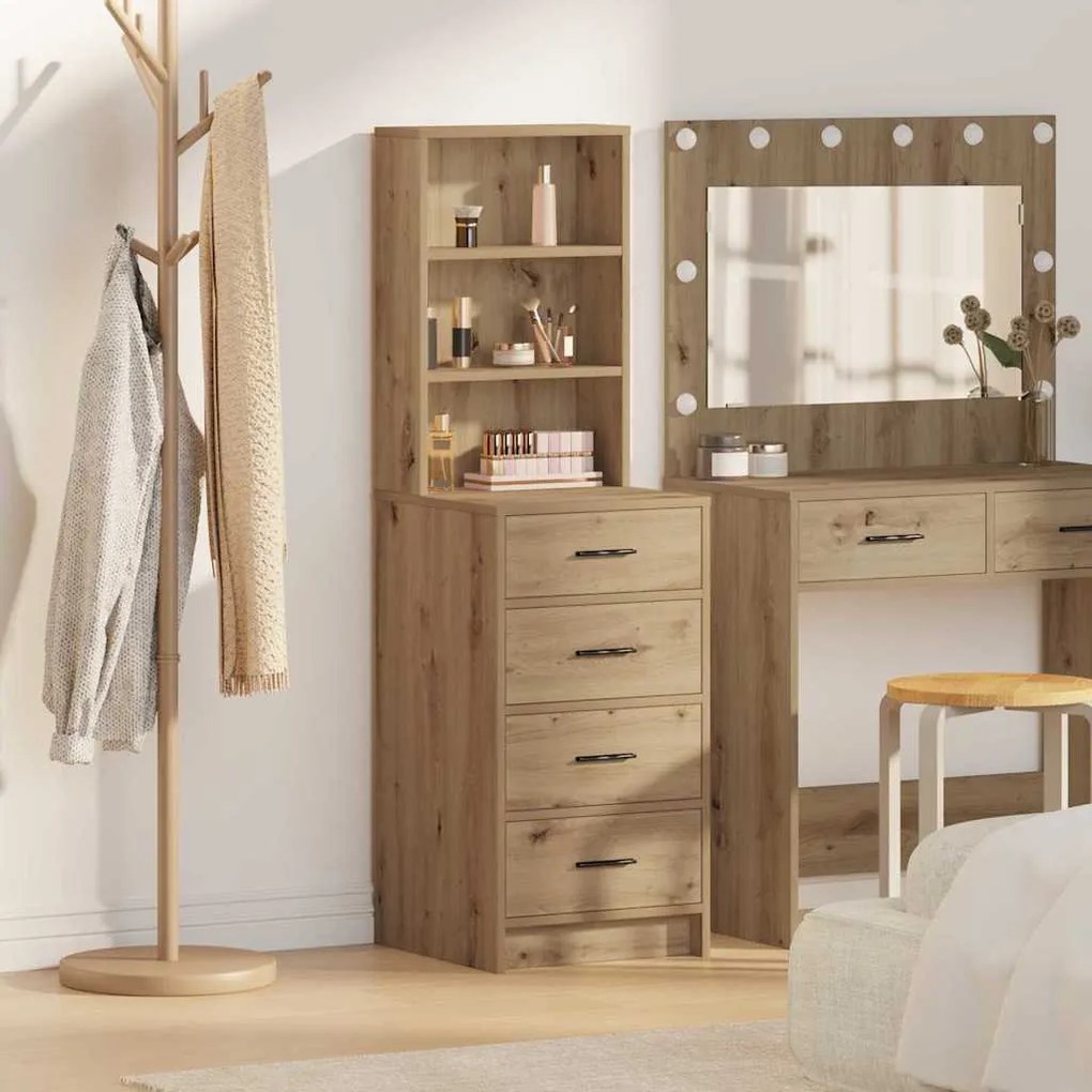 vidaXL Highboard artisan δρυς 40 x 41 x 135 εκ. Επεξεργασμένο ξύλο