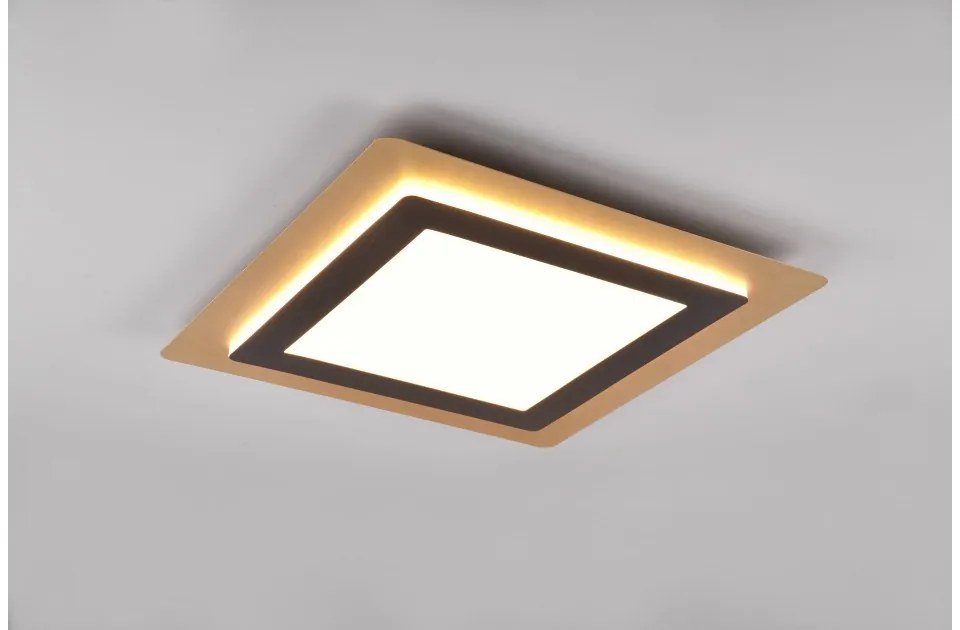 Πλαφονιέρα Φωτιστικό Οροφής LED 42W Μαύρο-Χρυσό 3CCT Dimmable Εφέ Morgan 641510280 Trio Lighting-641510280-Μαύρο-Χρυσό 641510280