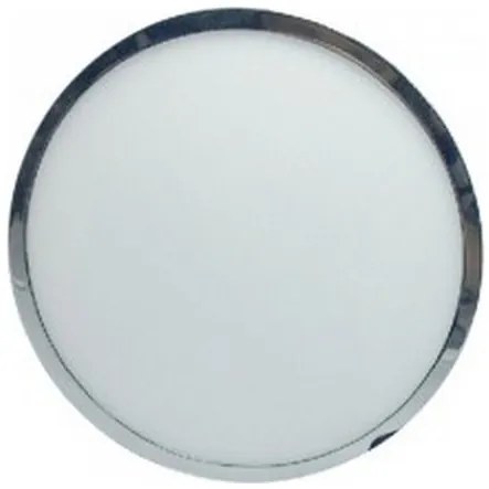 LED Εξωτερικό Πάνελ mini slim Χρώμιο 12W στρογγυλό Θερμό Λευκό 6364