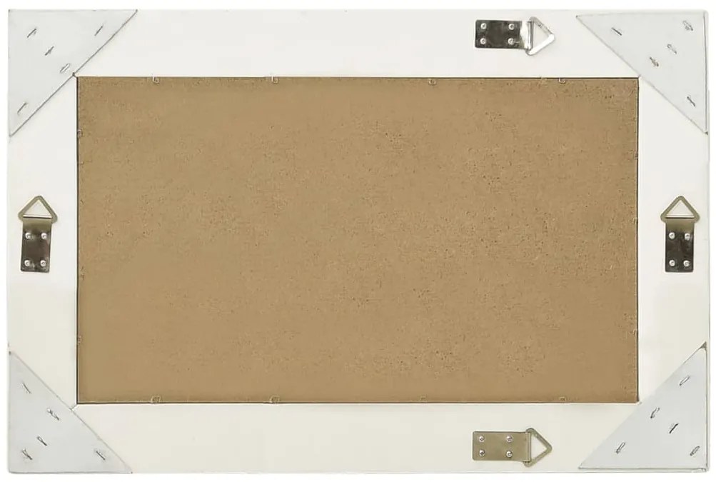 vidaXL Καθρέφτης Τοίχου με Μπαρόκ Στιλ Λευκός 60 x 40 εκ.