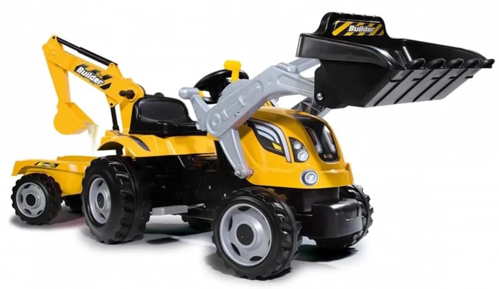 Smoby 428069  Kids Tractor and Trailer "Builder Max" Yellow and Black
