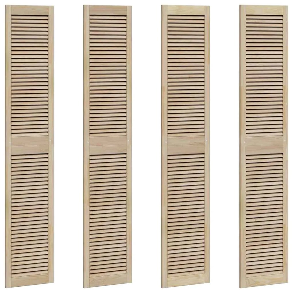vidaXL Πόρτες Ντουλάπας Other με πόρτα 4 pcs Καφέ 201 x 39.5 x 2.1 εκ