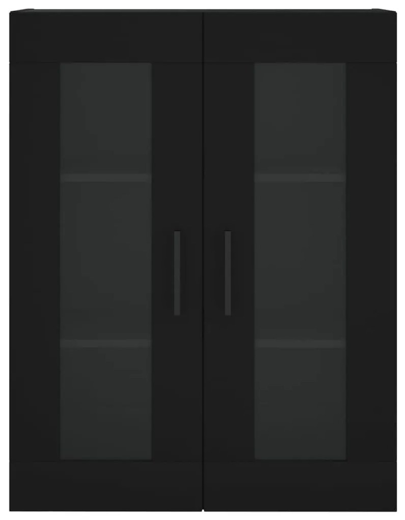 Ντουλάπι Μαύρο 69,5x34x180 εκ. από Επεξεργασμένο Ξύλο - Μαύρο
