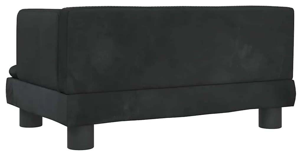 vidaXL Καναπές Παιδικός Μαύρος 60 x 40 x 30 εκ. από Βελούδο