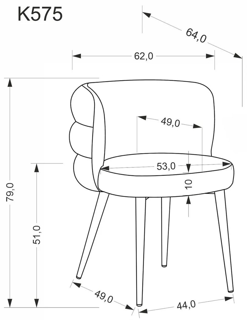 Καρέκλα Jenna I-Prasino (2) τεμάχια