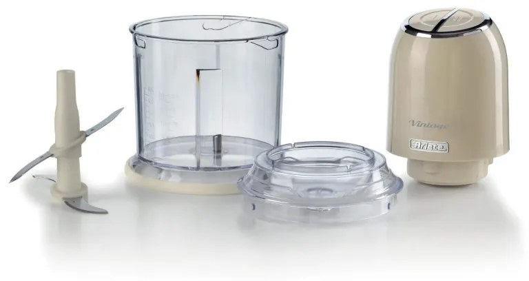 Κόφτης Ariete VINTAGE 0438/03, 400W, 600 ml, 2 ταχύτητες, Ανοξείδωτο, Διαβαθμισμένο κύπελλο, Μπεζ