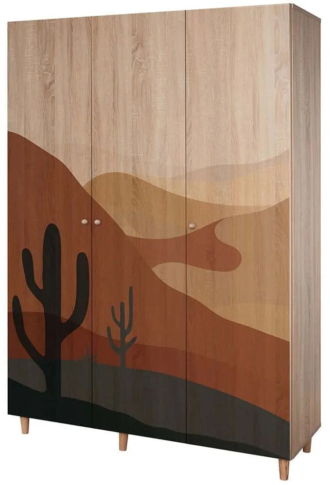 Ντουλάπα Παιδική Τρίφυλλη Lena 869VEL8653 135x52x192cm Multi Three Door