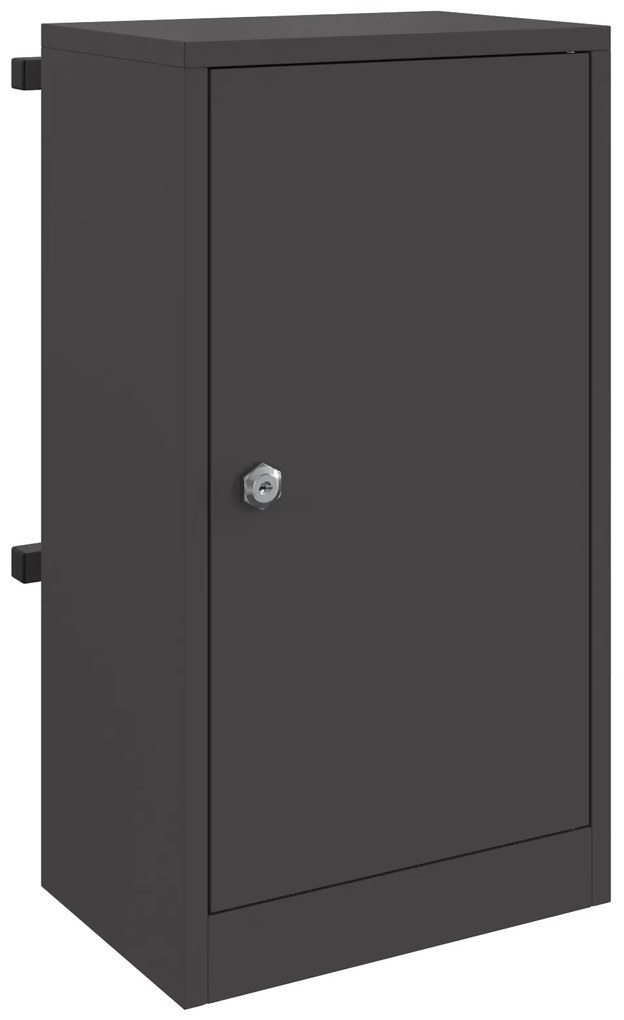 vidaXL γραμματοκιβώτιο Μαύρο 30 x 23 x 55 εκ. Ατσάλι