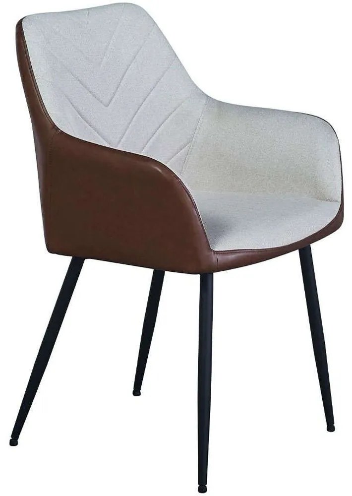 Πολυθρόνα Visitor 03-1108 57,5x57x87cm Multi Metal, Fabric