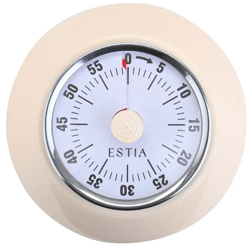 Estia Χρονόμετρο Κουζίνας Allure Αναλογικό 60 Λεπτών Με Μαγνήτη Ivory