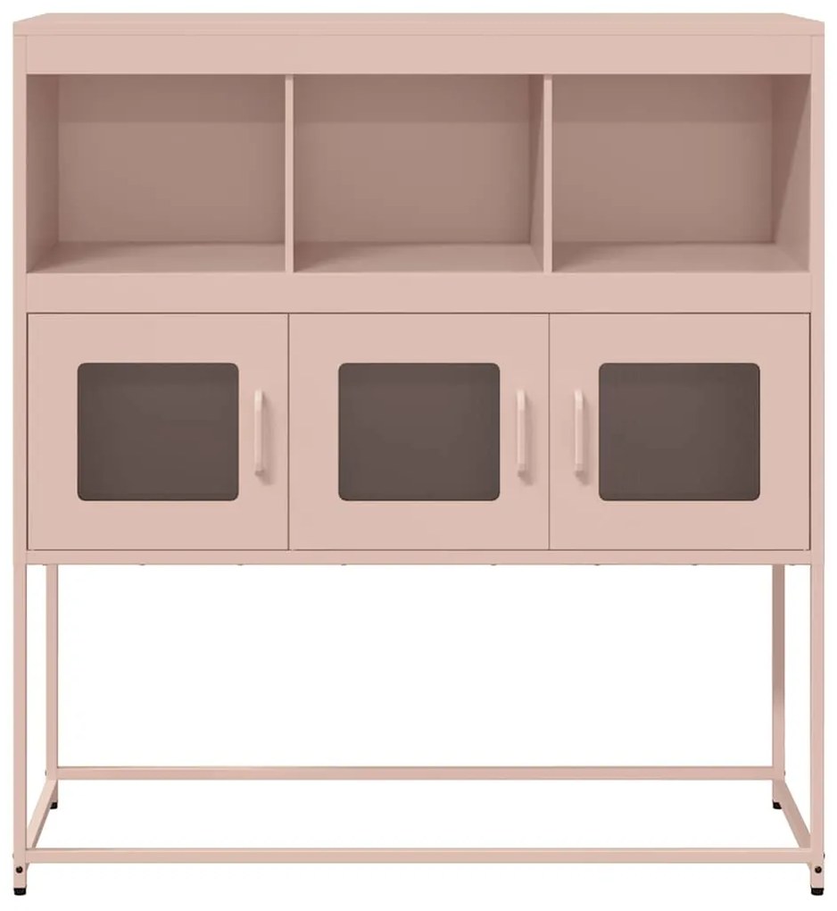 vidaXL Ντουλάπι Ροζ 100,5x39x107 εκ. από Χάλυβα Ψυχρής Έλασης