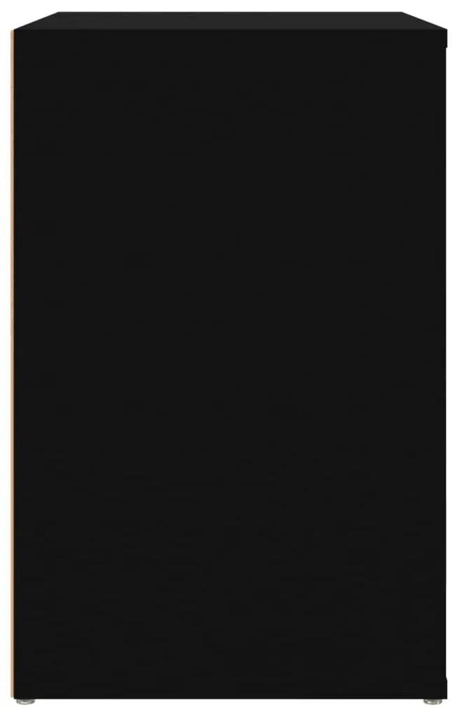 Παπουτσοθήκη Μαύρη 130 x 35 x 54 εκ. από Επεξεργασμένο Ξύλο - Μαύρο