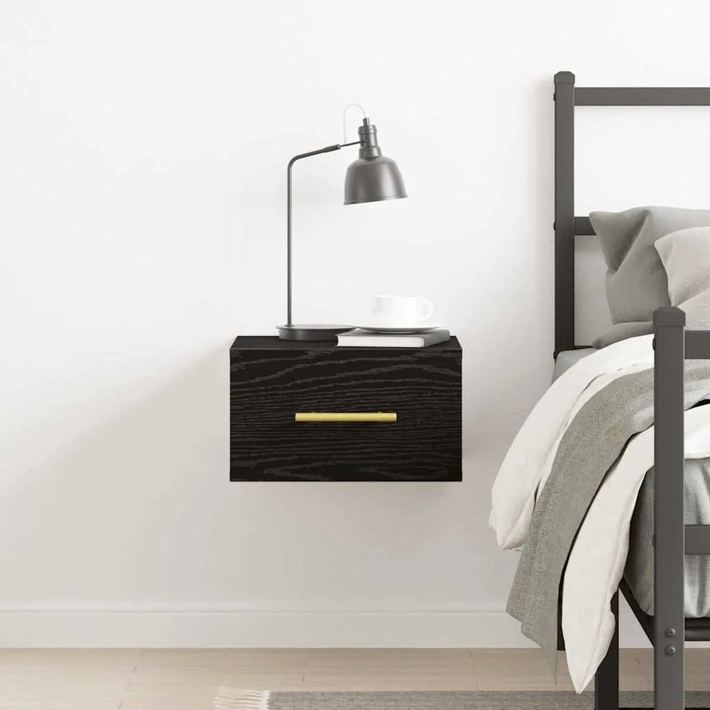 vidaXL Κομοδίνο Μαύρη δρυς 35 x 35 x 20 εκ Επεξεργασμένο ξύλο
