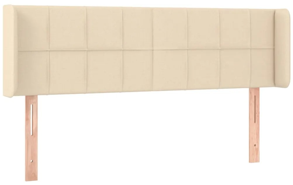 vidaXL Κεφαλάρι με Πτερύγια Κρεμ 147x16x78/88 εκ. Υφασμάτινο
