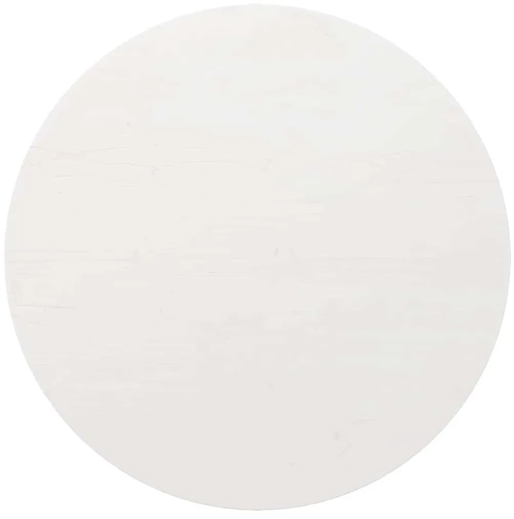 vidaXL Επιφάνεια Τραπεζιού Λευκή Ø80 x 2,5 εκ. από Μασίφ Ξύλο Πεύκου