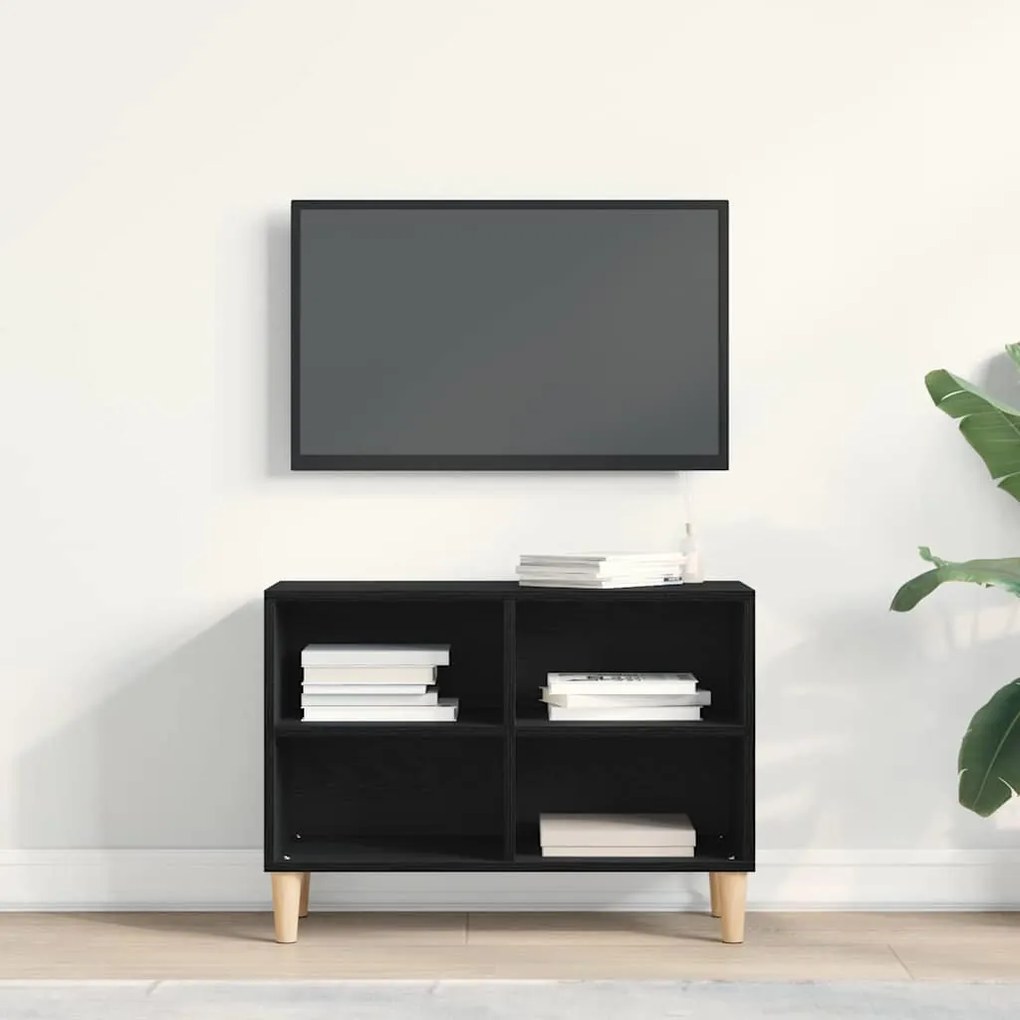 vidaXL Ντουλάπι TV Μαύρο 69.5 x 30 x 50 εκ. Επεξεργασμένο ξύλο