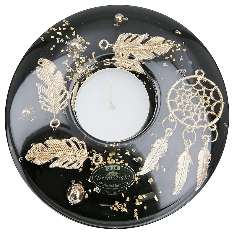 Θήκη Ρεσώ ArteLibre Μαύρο/Χρυσό Γυαλί 5cm-05160784