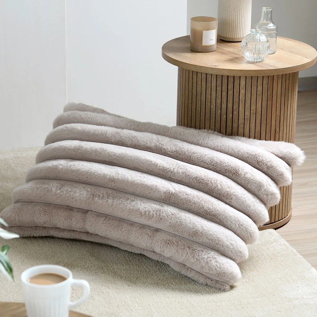 Γούνινο Διακοσμητικό Μαξιλάρι 2 Όψεων (50x80) S-F Polary Ecru C6D946001