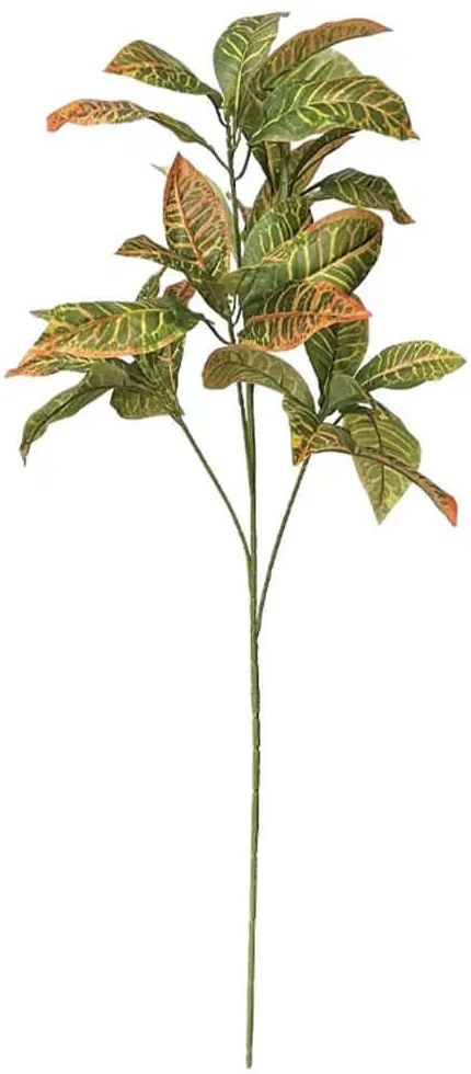 Τεχνητό Κλαδί Κρότωνας 00-10015 90cm Green-Yellow Marhome Ύφασμα,Πλαστικό