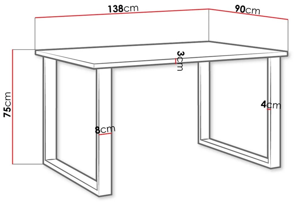 Τραπέζι Tucson 137, Artisan βελανιδιά, Μαύρο, 75x90x138cm, 47 kg, Πλαστικοποιημένη μοριοσανίδα, Μέταλλο | Epipla1.gr