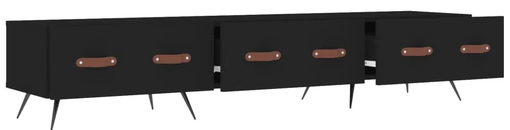 vidaXL Έπιπλο Τηλεόρασης Μαύρο 150 x 36 x 30 εκ. Επεξεργασμένο Ξύλο
