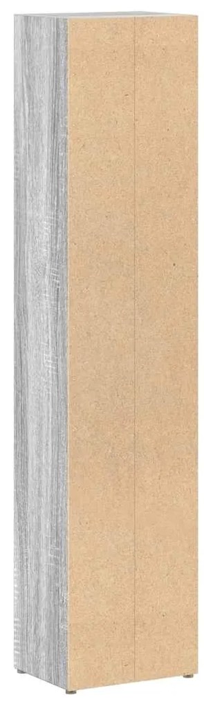 vidaXL Ντουλάπια CD 2 τεμ. Γκρι Sonoma 21x16x93,5 εκ. Επεξεργ. Ξύλο
