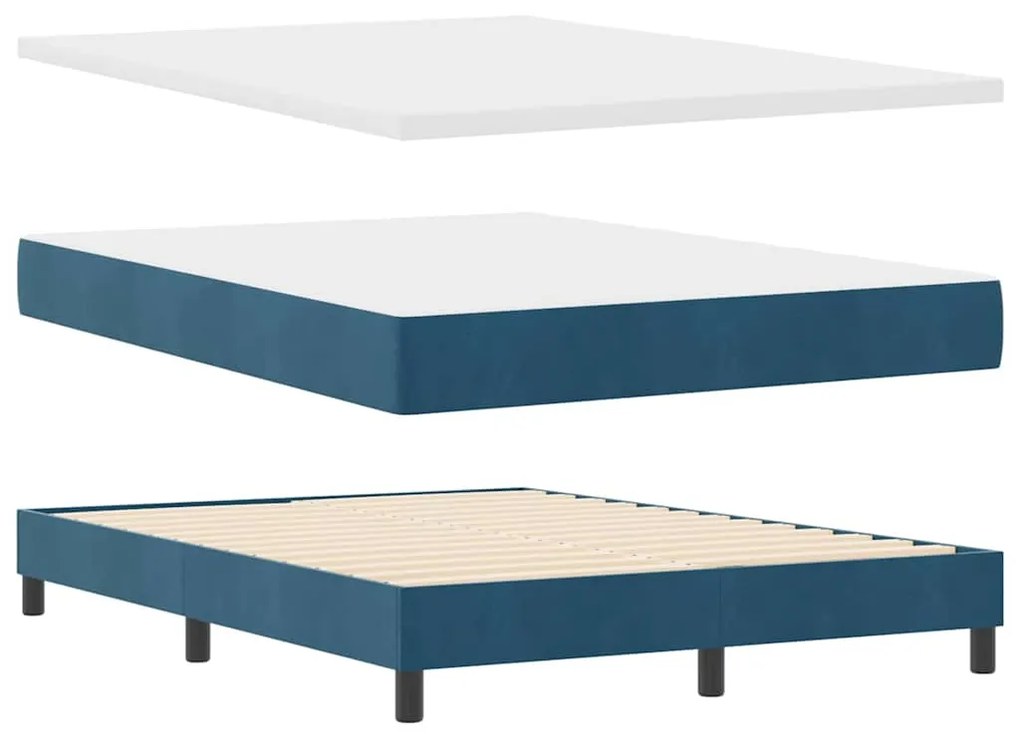 vidaXL Κρεβάτι με Ελατήρια και Στρώμα Μαύρο 100x200 εκ. Βελούδο