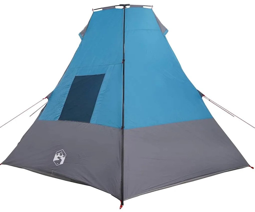 vidaXL Σκηνή Τιπί με στέγη Μπλε 383 x 338 x 217 εκ. ταφτάς