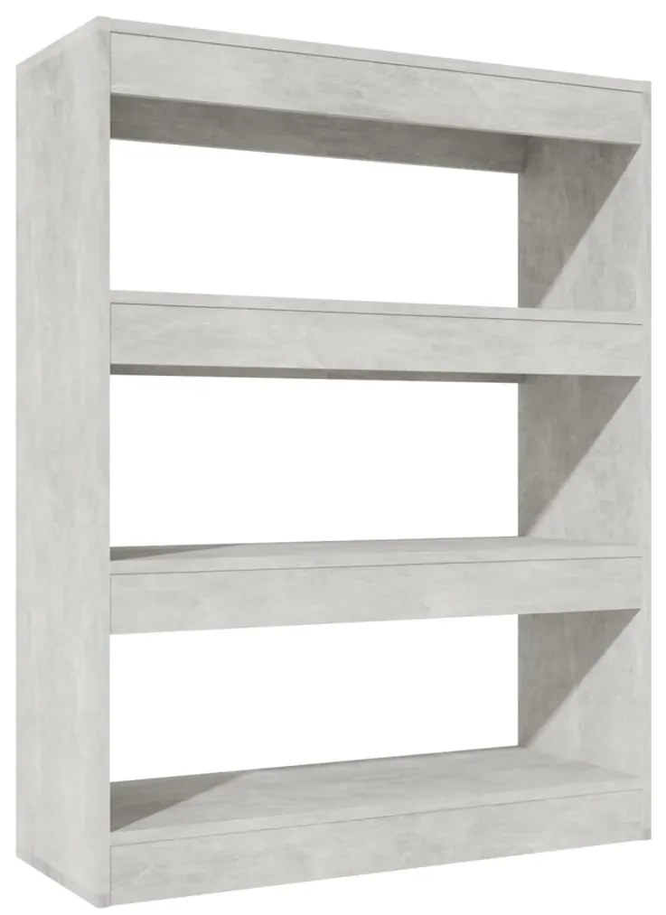 vidaXL Βιβλιοθήκη/Διαχωρ. Χώρου Γκρι Σκυρ. 80x30x103 εκ. Επεξεργ. Ξύλο