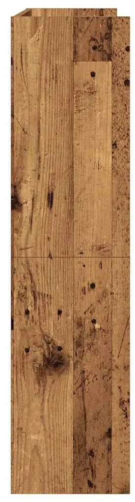 Ράφι παπουτσιών Παλιό ξύλο 80x25x100 cm Κατασκευασμένο ξύλο - Καφέ