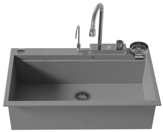 Sanitec Ultra Granite 850 Quartz Multi Ένθετος Γρανιτένιος Νεροχύτης 79Χ50cm Pietra (Inox accessories)