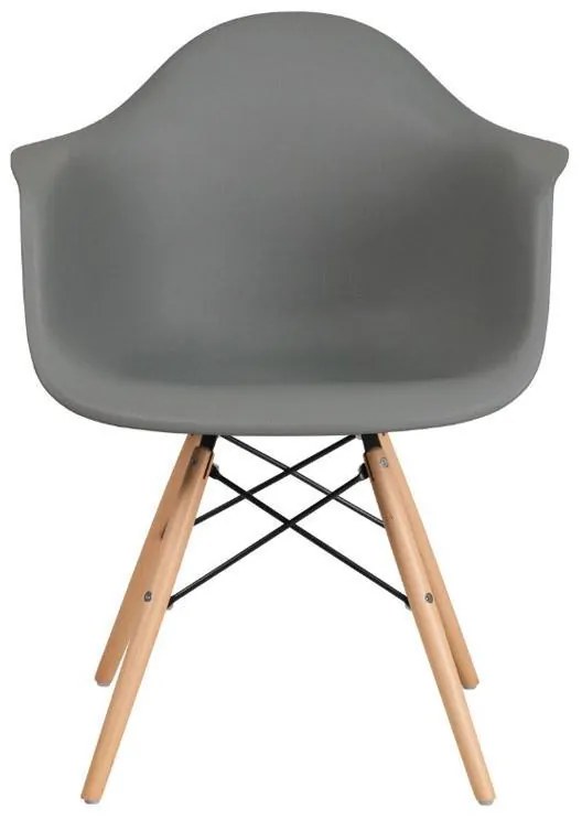 Καρέκλα Casual Fylliana Γκρί κάθισμα - Φυσικά πόδια 65x64x79 εκ. 4αδα 65x64x79 εκ.