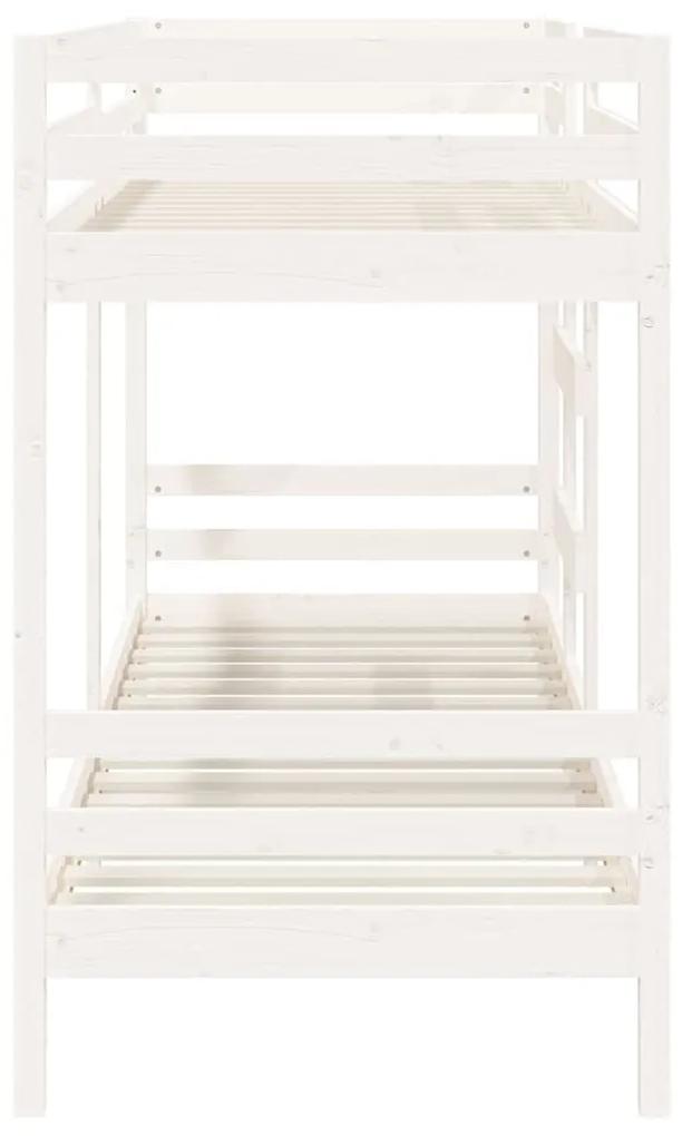 Κουκέτα Λευκό 90x190 εκ. από Μασίφ Ξύλο Πεύκου - Λευκό